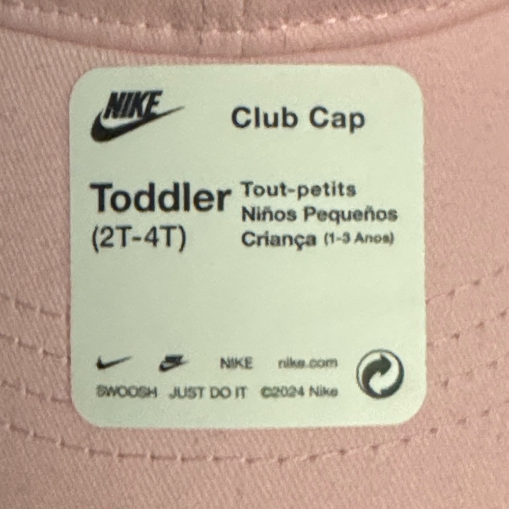 Nike Light Pink Toddler Cap 2t-4t NWT - Picture 2 of 6